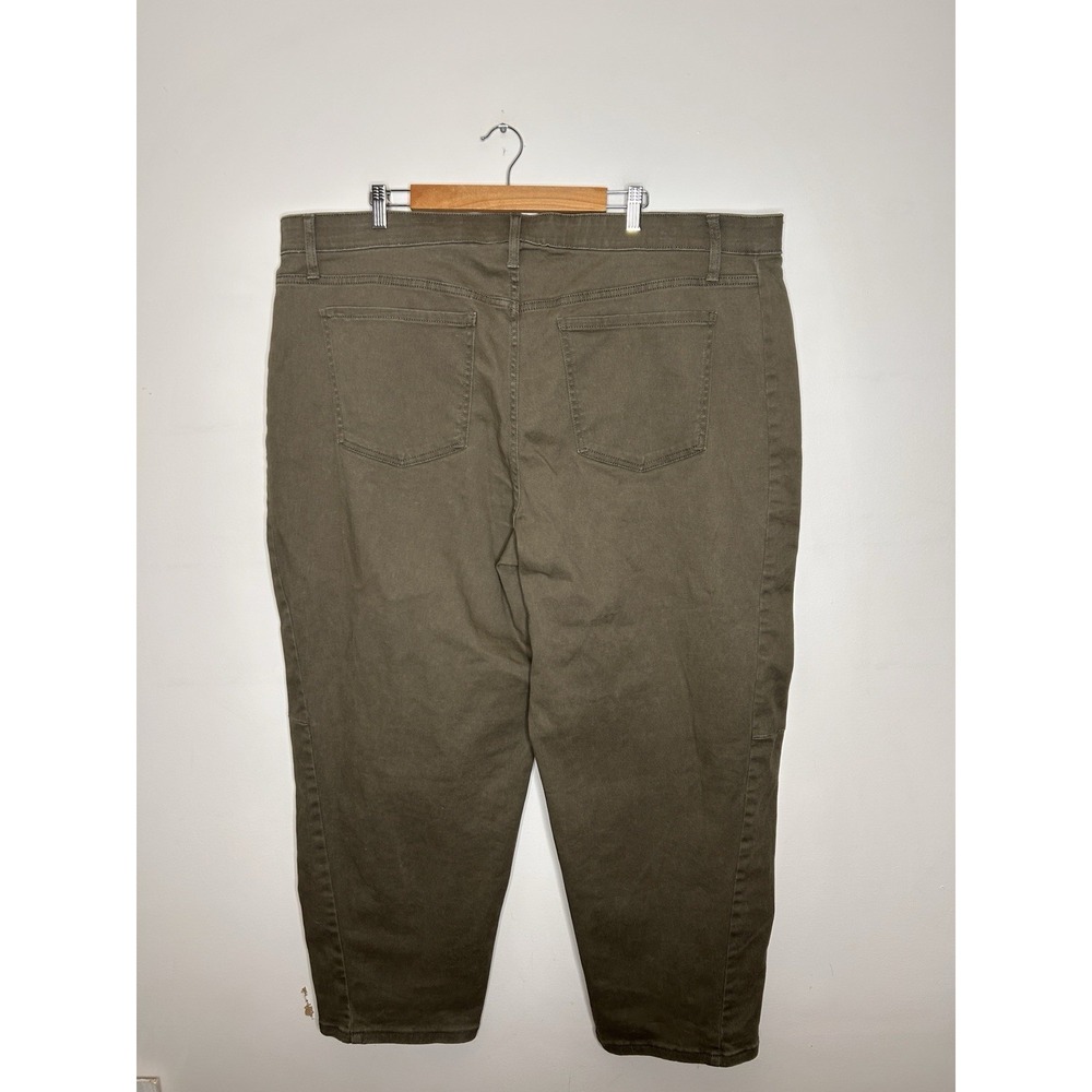 Terra & Sky High Rise Olive Green Barrel Jeans Women's Plus Size 24W New NWT - Picture 7 of 9